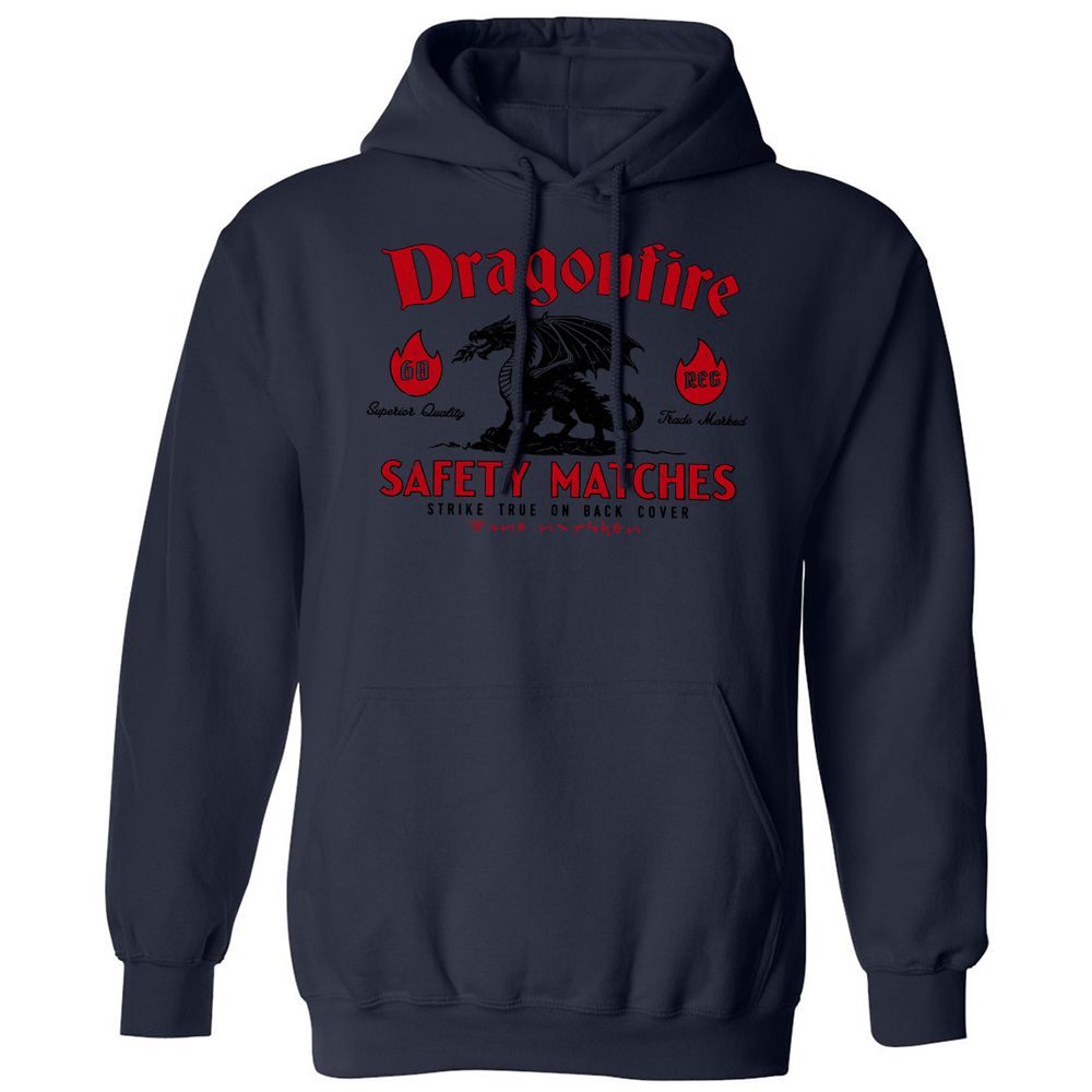 Dragonfire Classic Unisex Hoodie - Navy - 8