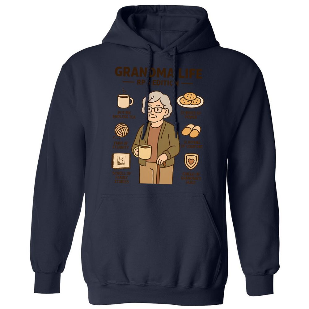 Grandma Life RPG Edition Classic Unisex Hoodie - Navy - 8