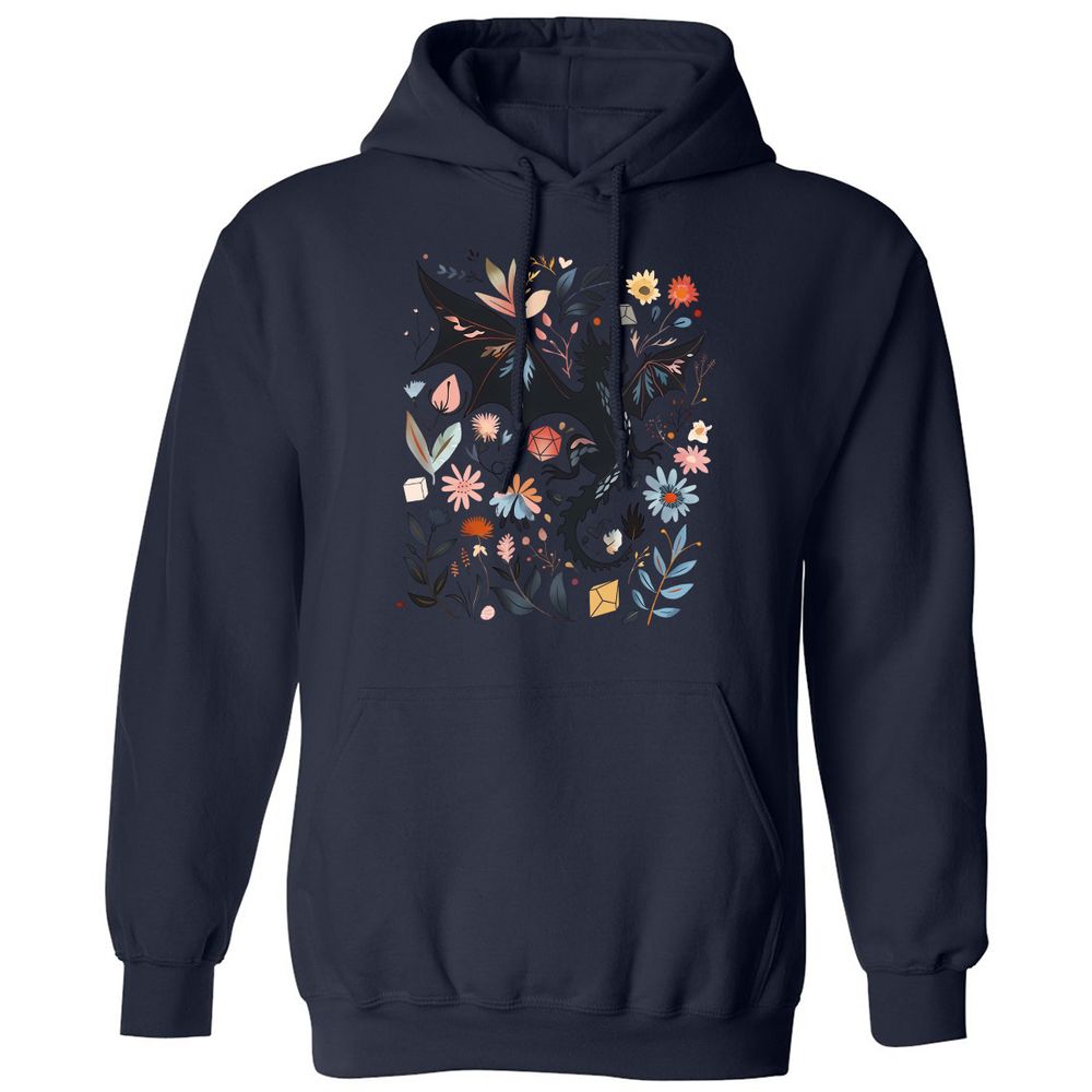 Floral DnD Dragon - Navy - 8