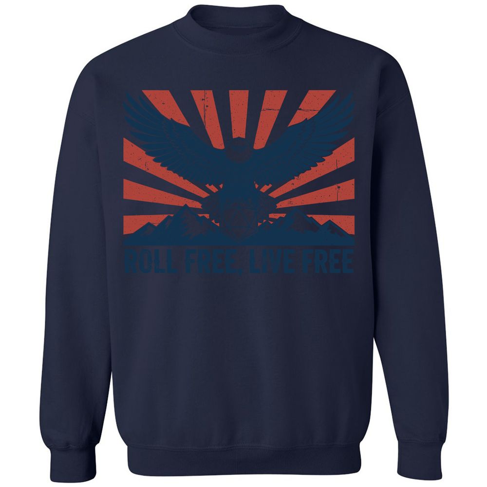 Roll Free, Live Free Classic Unisex Sweatshirt - Navy - 8