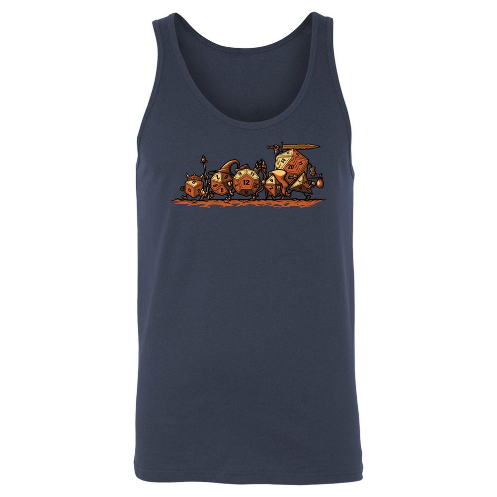 Fellowship Of The Dices Unisex Jersey Tank - Navy - 8