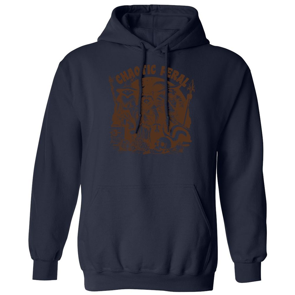 Raccoon Chaotic Feral Classic Unisex Hoodie - Navy - 8