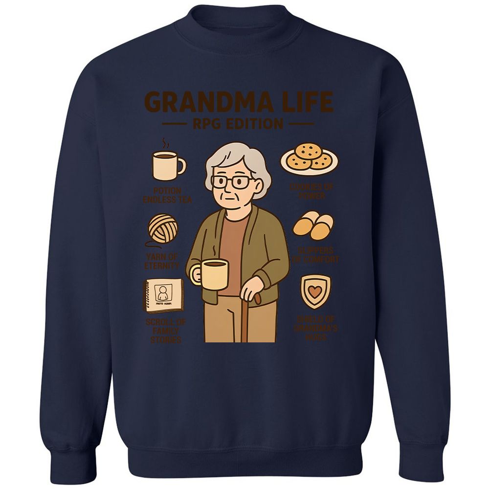 Grandma Life RPG Edition Classic Unisex Sweatshirt - Navy - 8