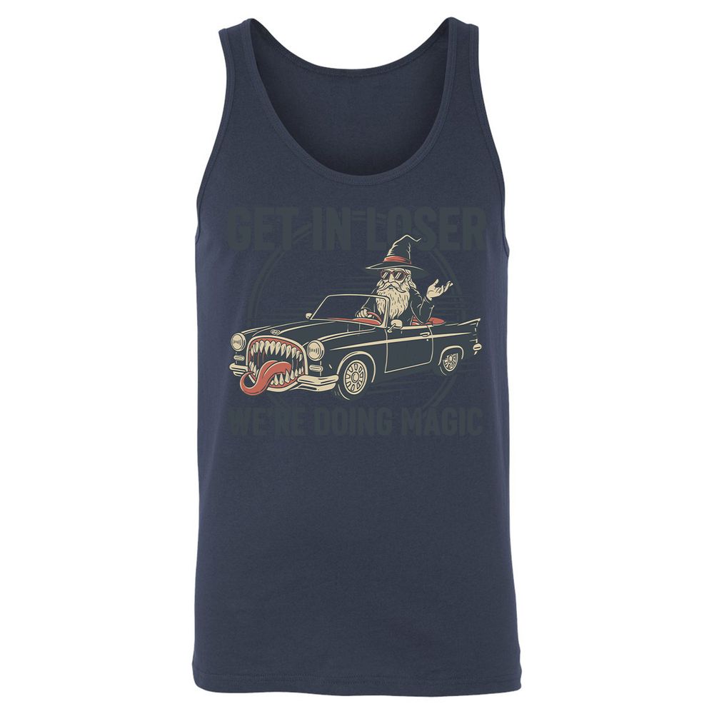 GET IN LOSER, WE’RE DOING MAGIC Unisex Jersey Tank - Navy - 8