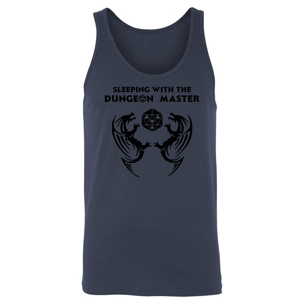Sleeping With The DM Unisex Jersey Tank - Navy - 8