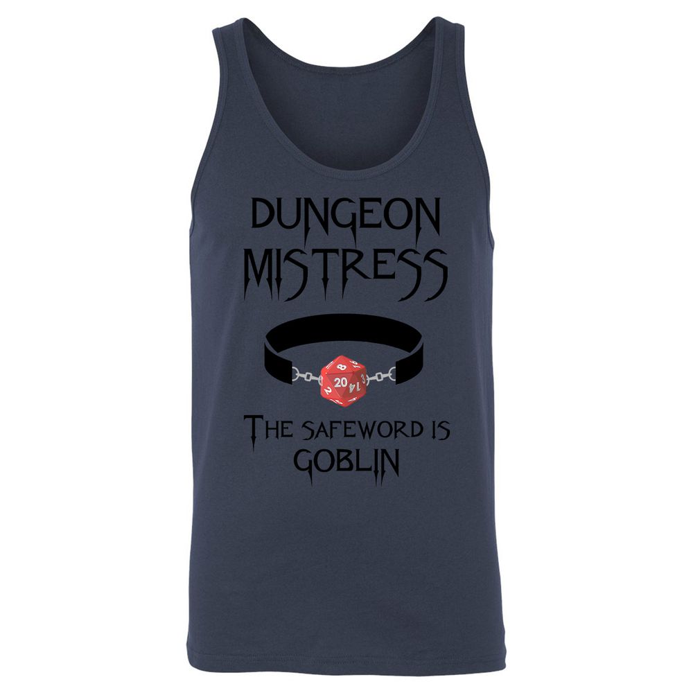 Dungeon Mistress Unisex Jersey Tank - Navy - 8