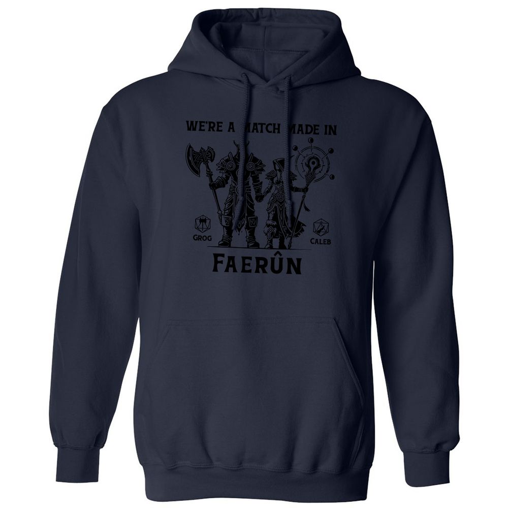 Custom DnD Class Couple Classic Unisex Hoodie - Navy - 8