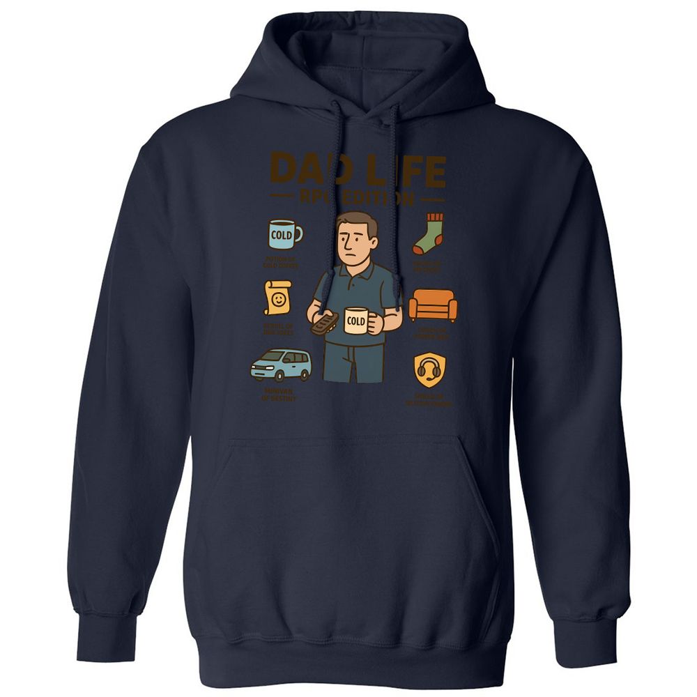 Dad Life RPG Edition Classic Unisex Hoodie - Navy - 8