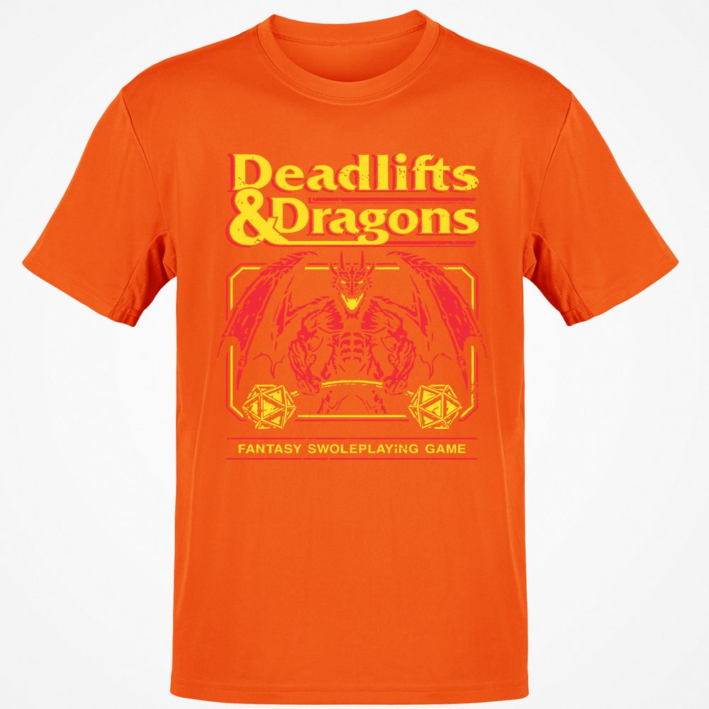 Deadlifts And Dragons Classic Unisex T-Shirt - Orange - 8