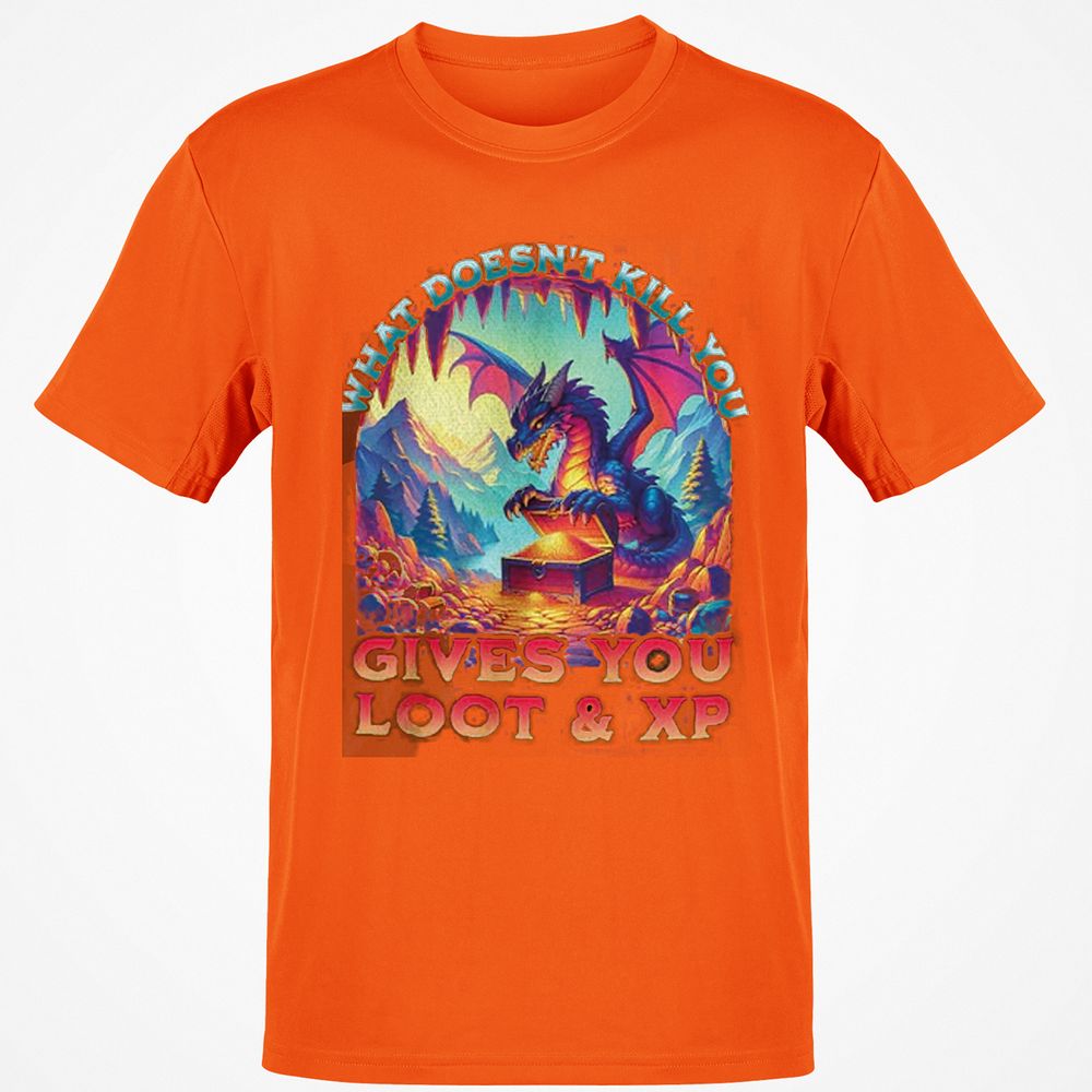 What Doesn't Kill You Give You Loot & XP Classic Unisex T-Shirt - Orange - 8