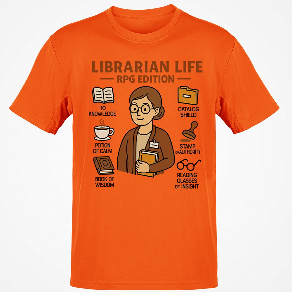 Librarian Life RPG Edition Classic Unisex T-Shirt - Orange - 8