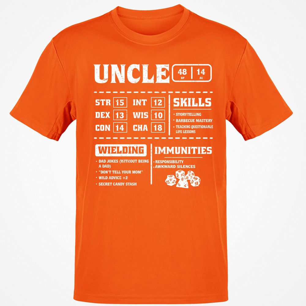 Uncle Stats Classic Unisex T-Shirt - Orange - 8