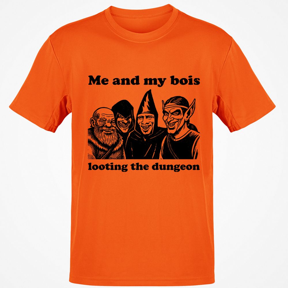 Me and my bois looting the dungeon Classic Unisex T-Shirt - Orange - 8