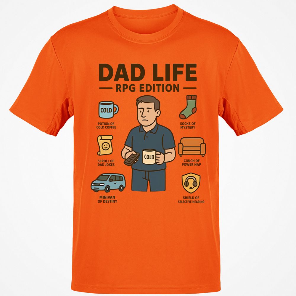 Dad Life RPG Edition Classic Unisex T-Shirt - Orange - 8