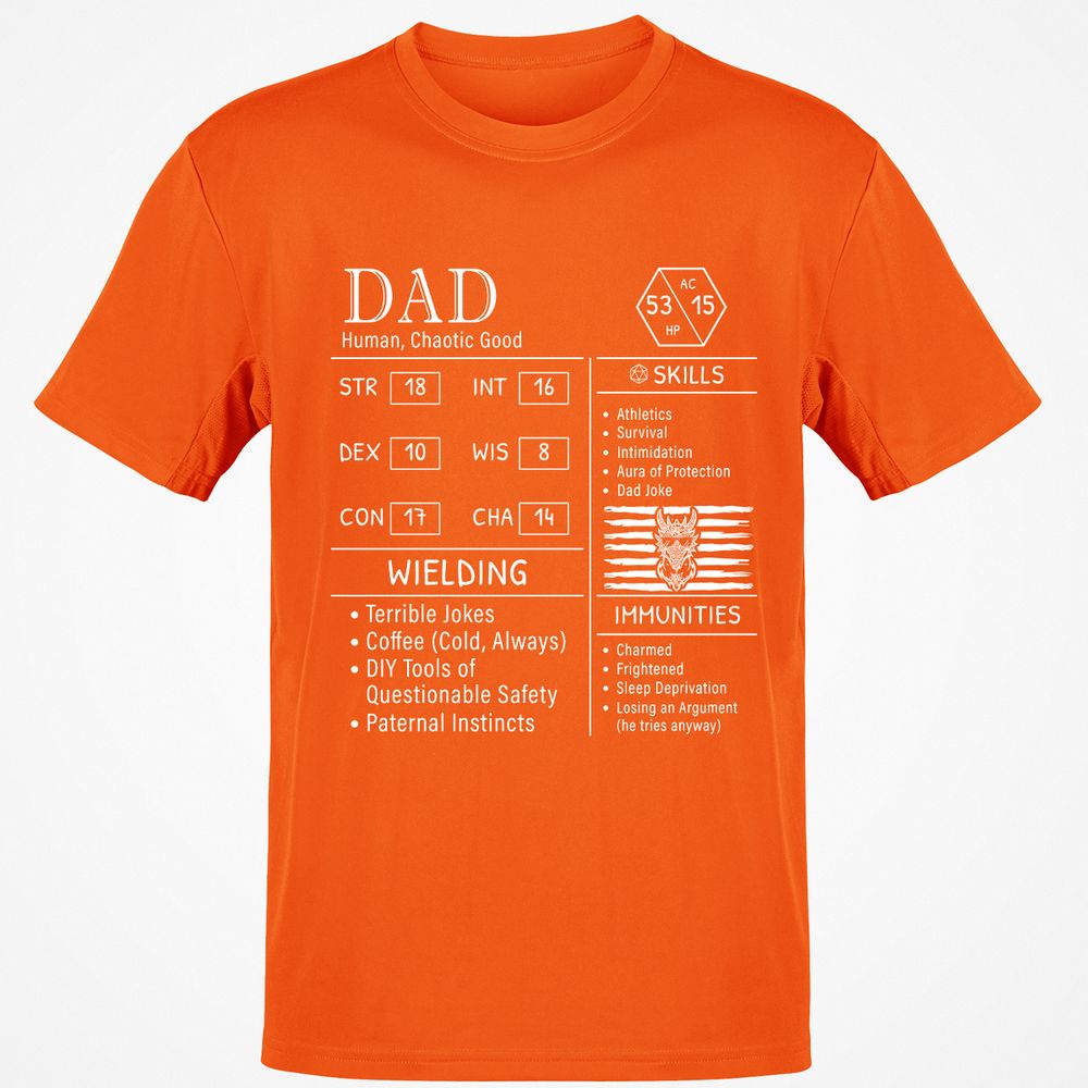 Dad Stats New - Orange - 8