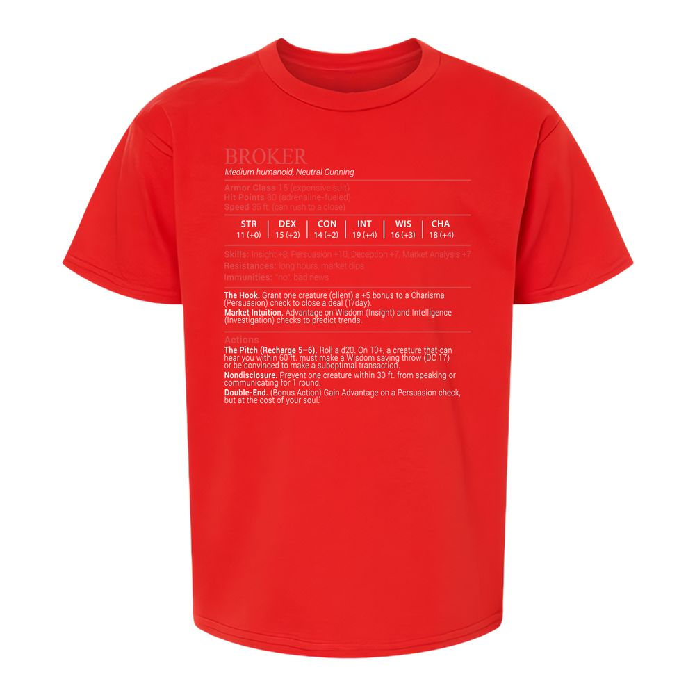 Broker Stats Block - Red - 8