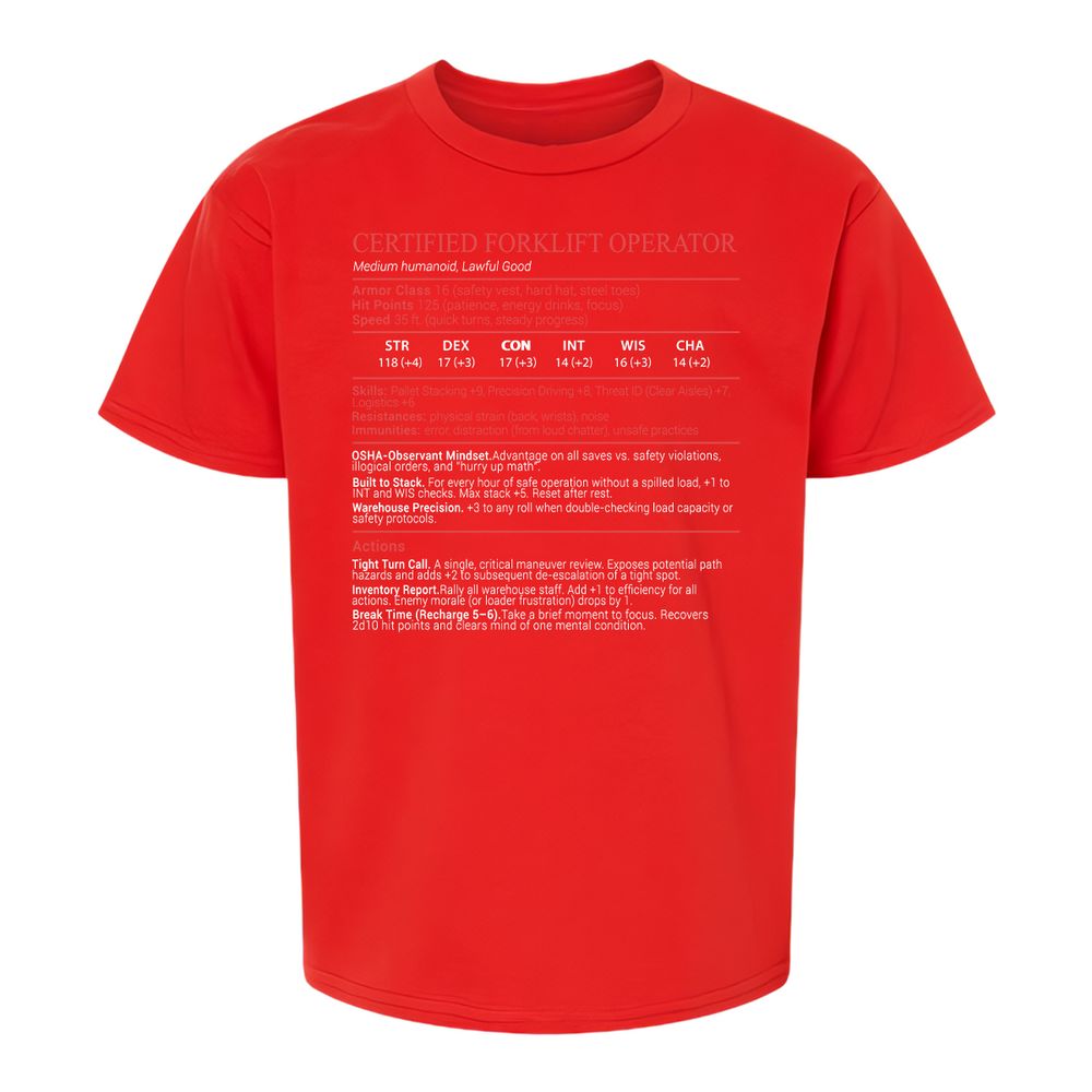 Certified Forklift Operator Stats Block - Red - 8