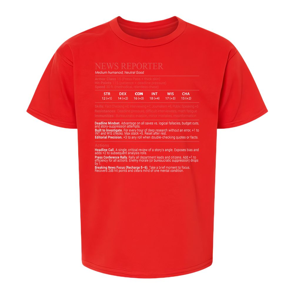 News Reporter Stats Block - Red - 8