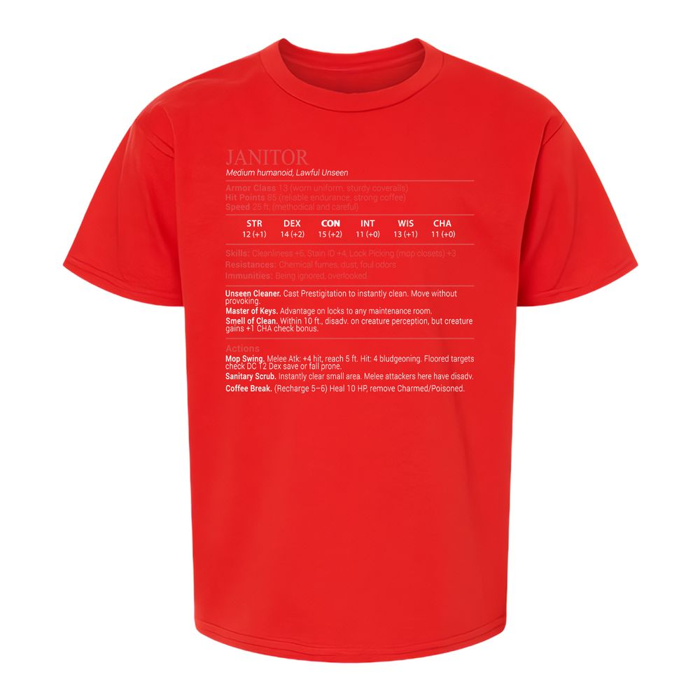 Janitor Stats Block - Red - 8
