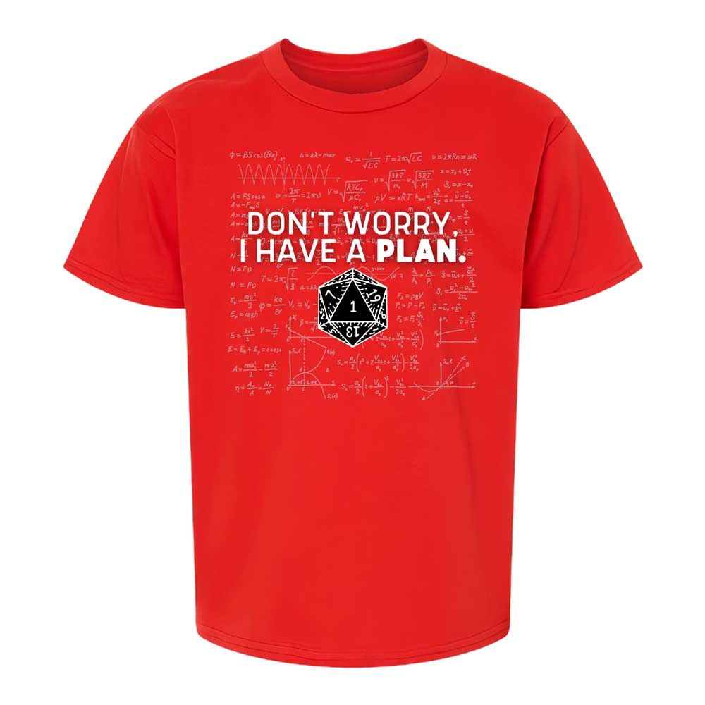 Dont Worry I Have A Plan Kids T-Shirt - Red - 8