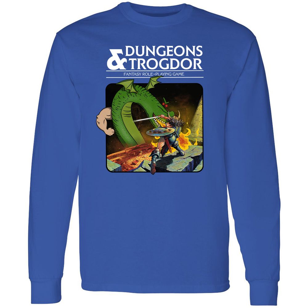 Trogdor Long Sleeve T-Shirt - Royal - 8
