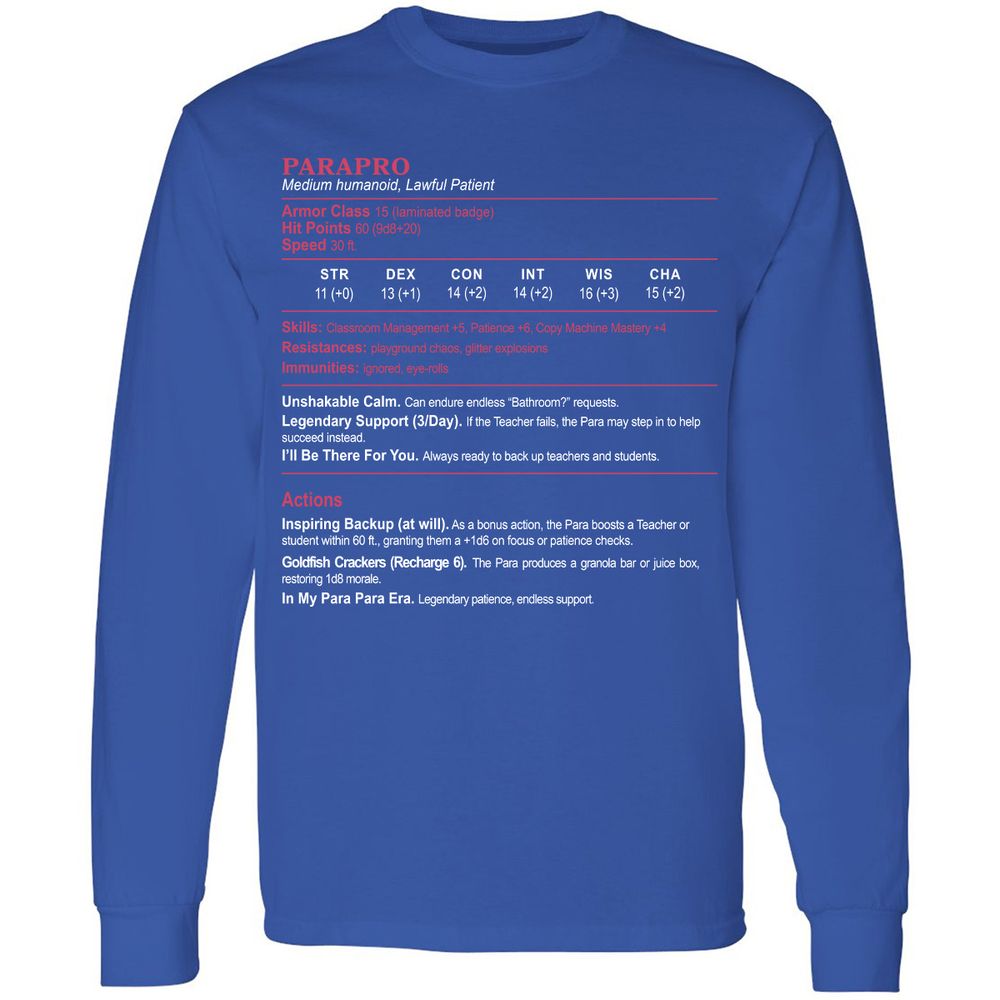 para Long Sleeve T-Shirt - Royal - 8