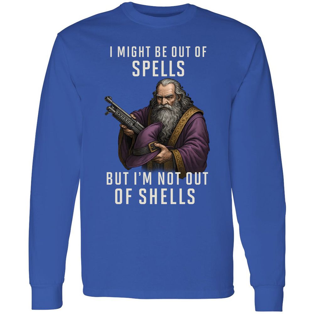 Not Out Of Shells Long Sleeve T-Shirt - Royal - 8