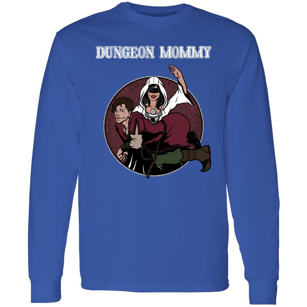 Dominant Dungeon Mommy Long Sleeve T-Shirt - Royal - 8