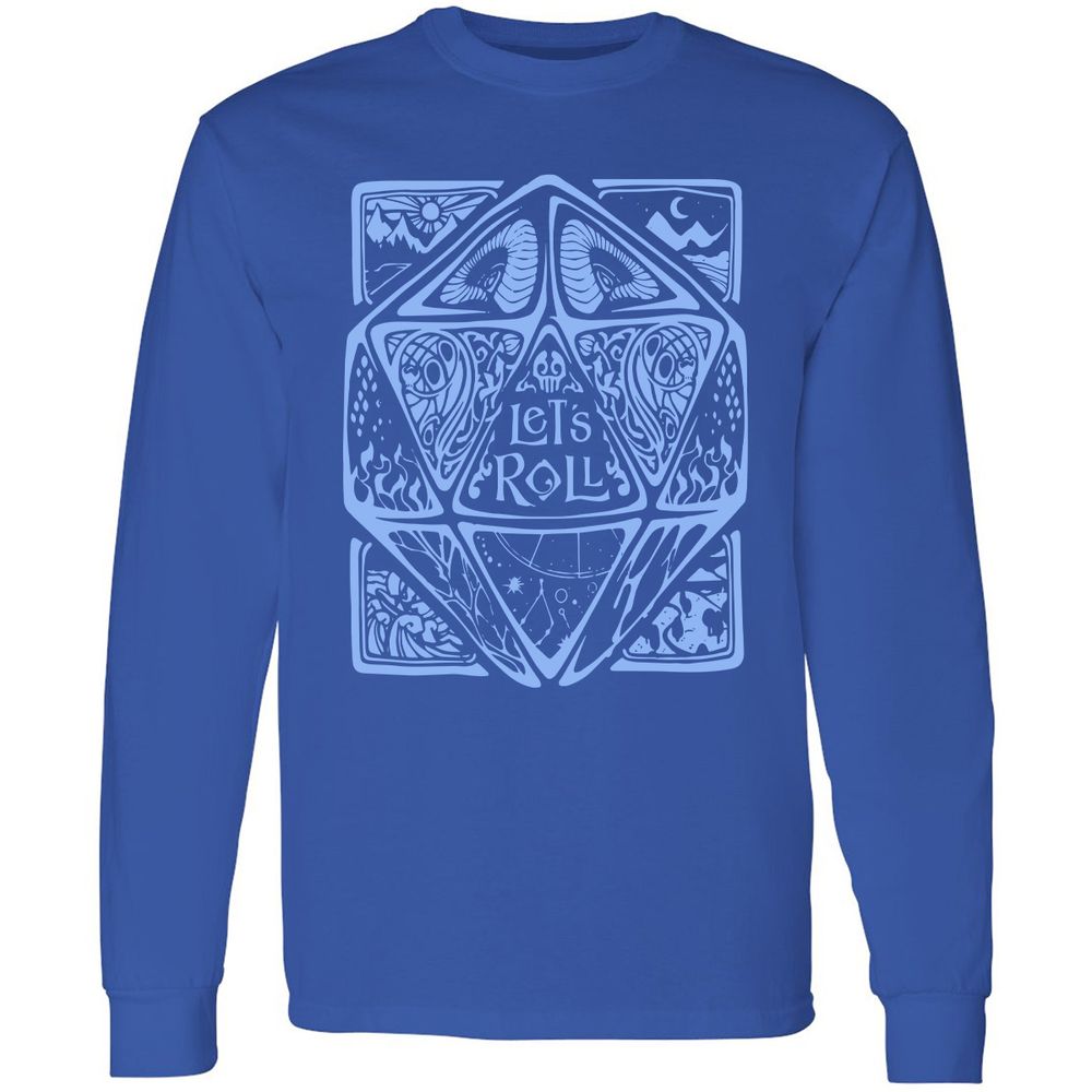 Let's Roll Long Sleeve T-Shirt - Royal - 8