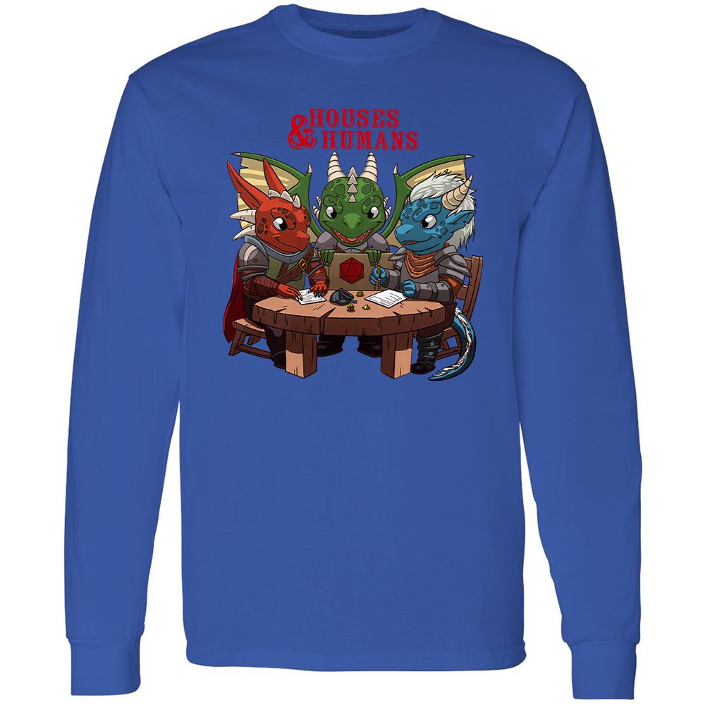 Houses & Humans Long Sleeve T-Shirt - Royal - 8
