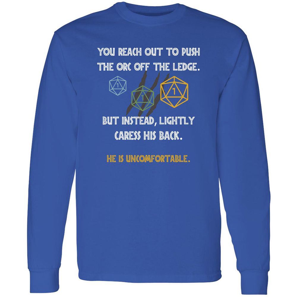 YOU REACH OUT TO PUSH Long Sleeve T-Shirt - Royal - 8