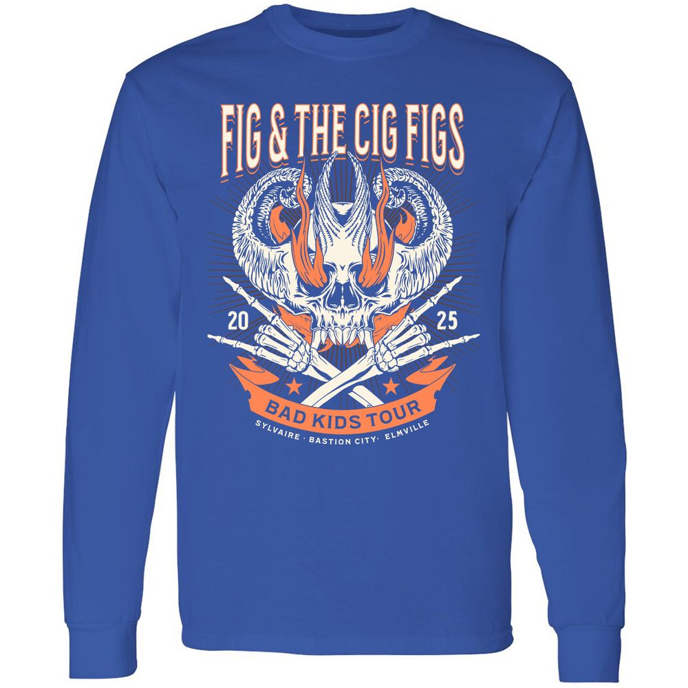Fig and the Cig Figs, Dimension 20 Long Sleeve T-Shirt - Royal - 8