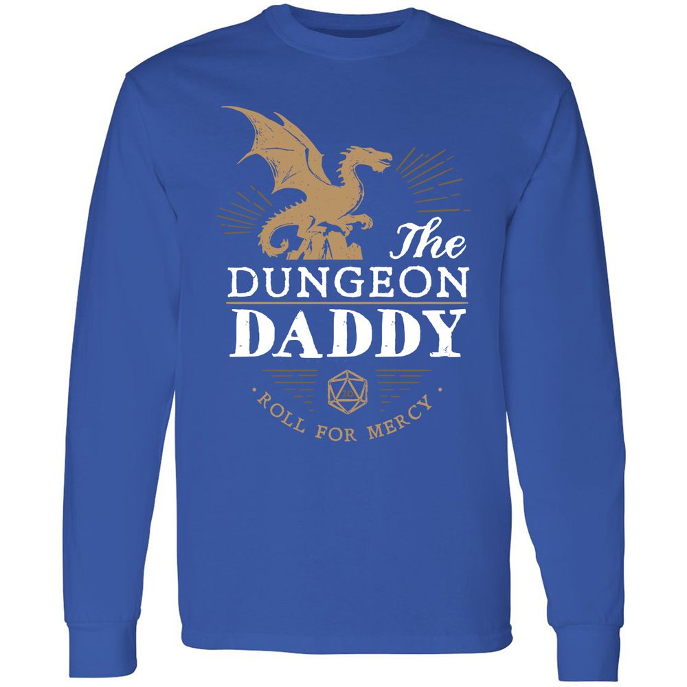 Dungeon Daddy Roll For Mercy Long Sleeve T-Shirt - Royal - 8