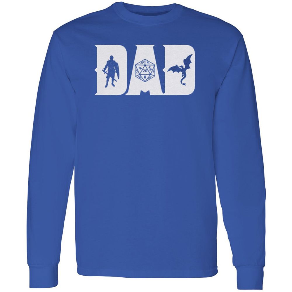 Dad Fathers Day Long Sleeve T-Shirt - Royal - 8