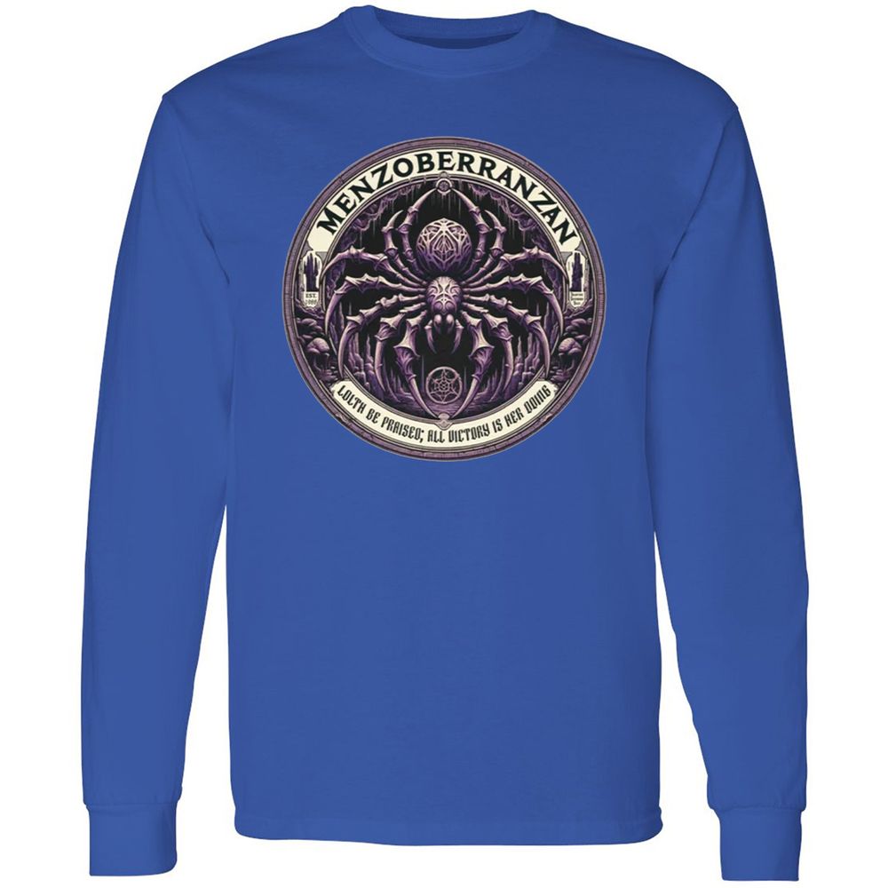 Menzoberranzan Lolth Be Praised Long Sleeve T-Shirt - Royal - 8