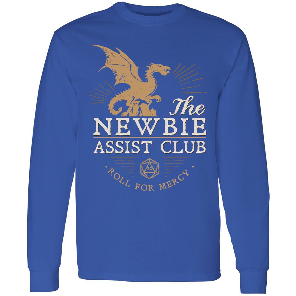 The Newbie Assist Club Long Sleeve T-Shirt - Royal - 8