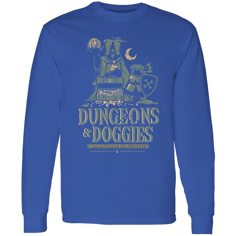 Dungeons & Doggies Long Sleeve T-Shirt - Royal - 8