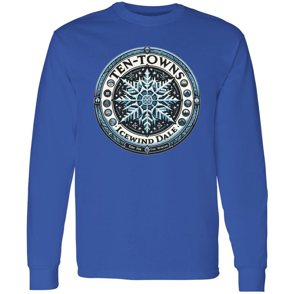 Ten-Towns Icewind Dale Long Sleeve T-Shirt - Royal - 8