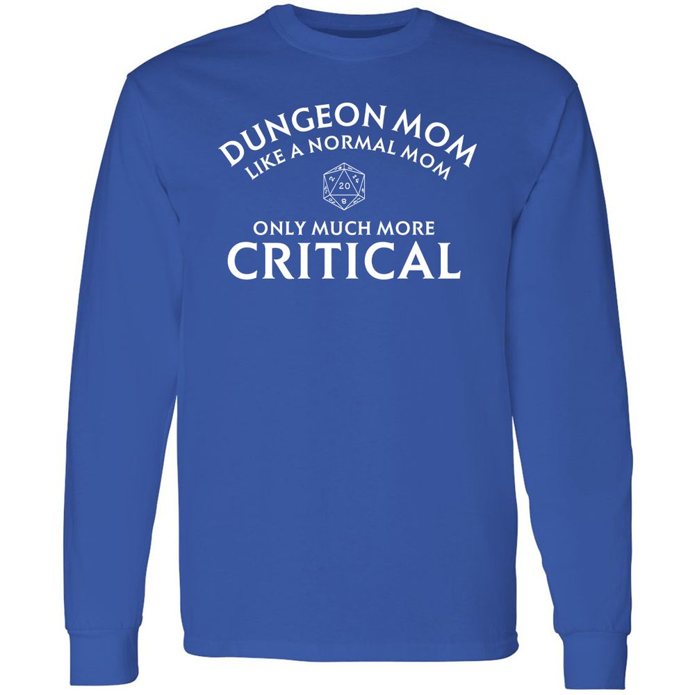 Dungeon Mom Normal Mom Long Sleeve T-Shirt - Royal - 8