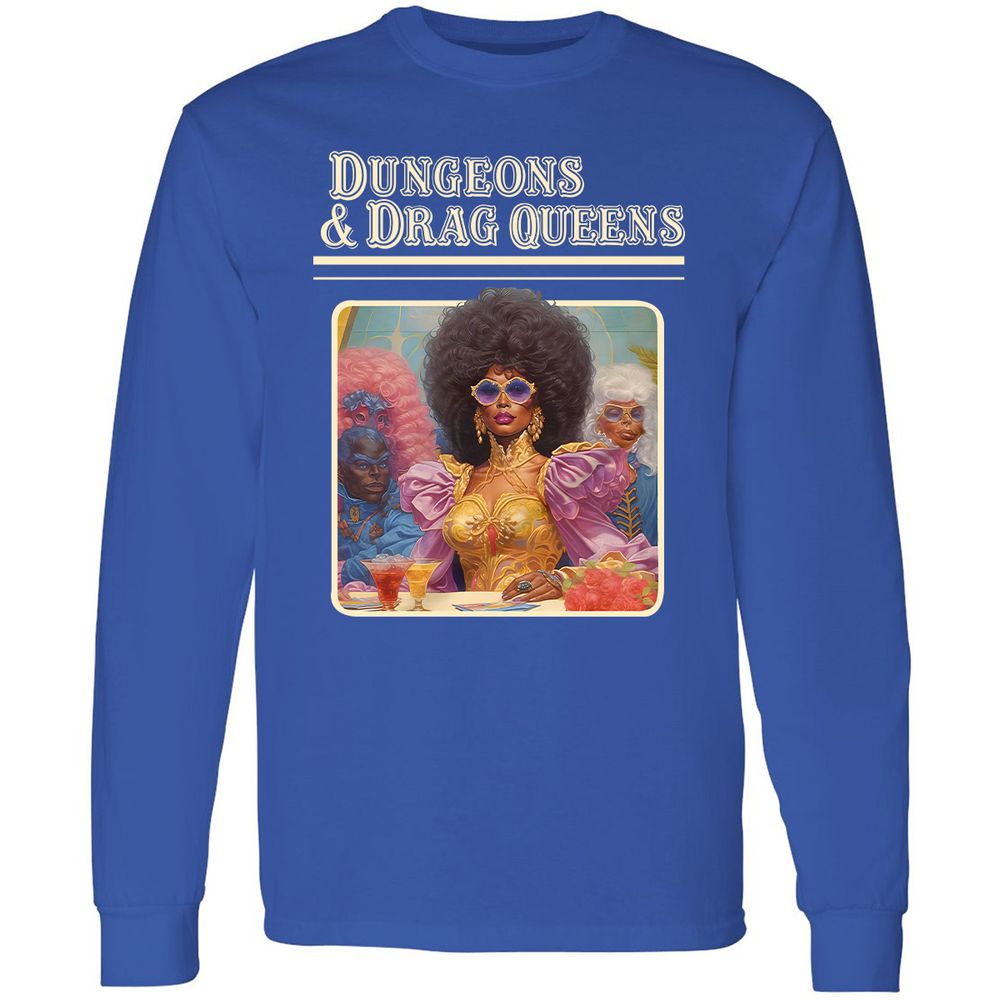 Dungeons & Drag Queens Long Sleeve T-Shirt - Royal - 8