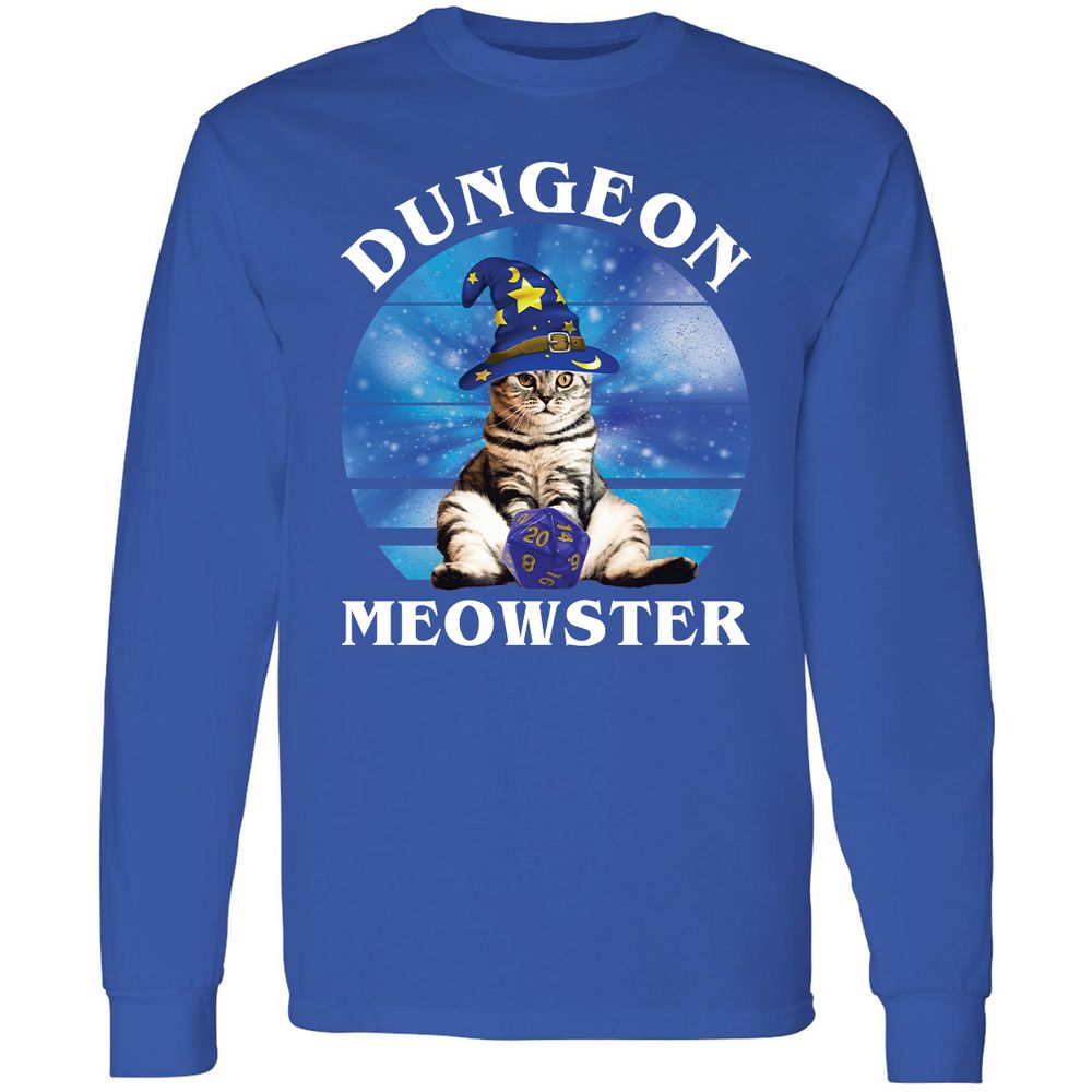 Dungeon Meowster Vintage Long Sleeve T-Shirt - Royal - 8