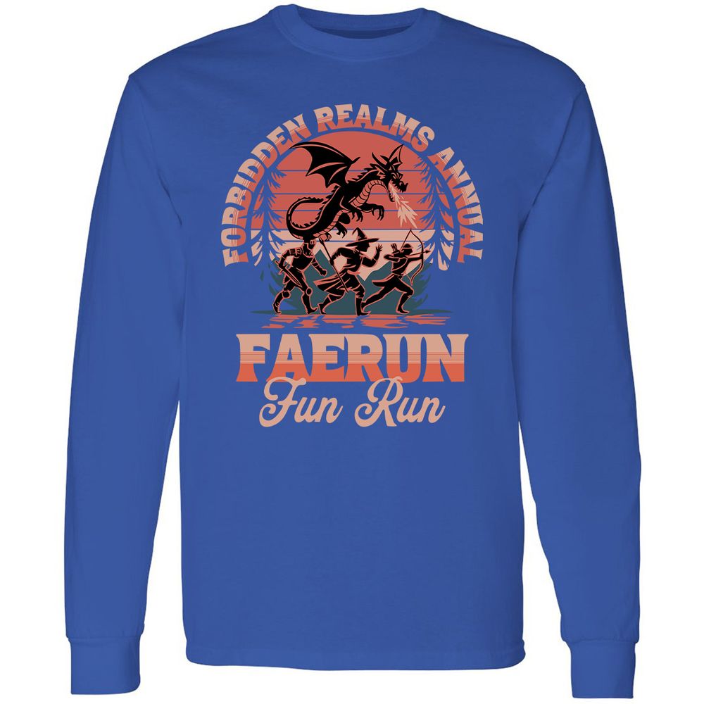 Faerun Fun Run Long Sleeve T-Shirt - Royal - 8