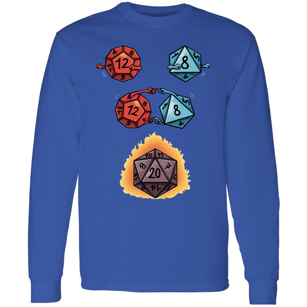 Dice Fusion RPG Long Sleeve T-Shirt - Royal - 8