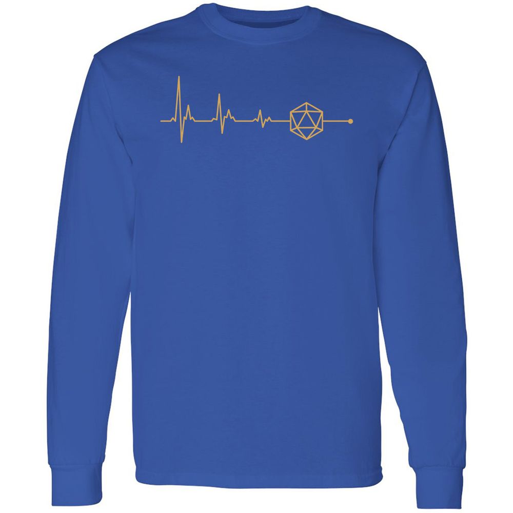 D20 Dice Is My Life Long Sleeve T-Shirt - Royal - 8