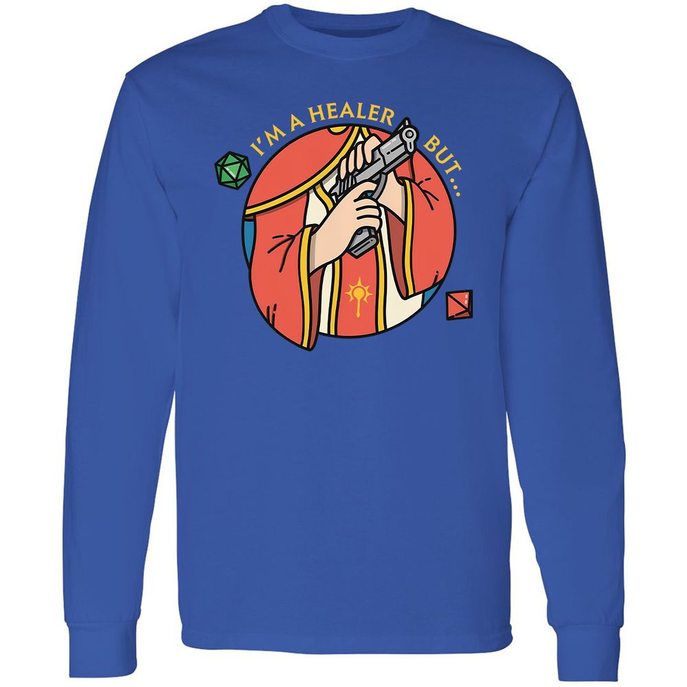 I'm A Healer But Long Sleeve T-Shirt - Royal - 8