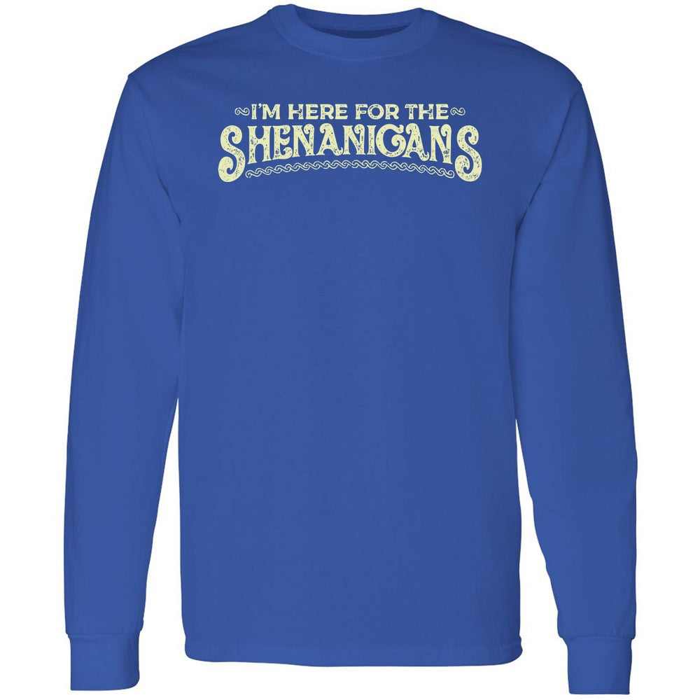 Here For The Shenanigans Long Sleeve T-Shirt - Royal - 8