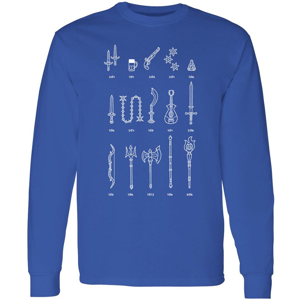 Damage Dealer RPG Long Sleeve T-Shirt - Royal - 8