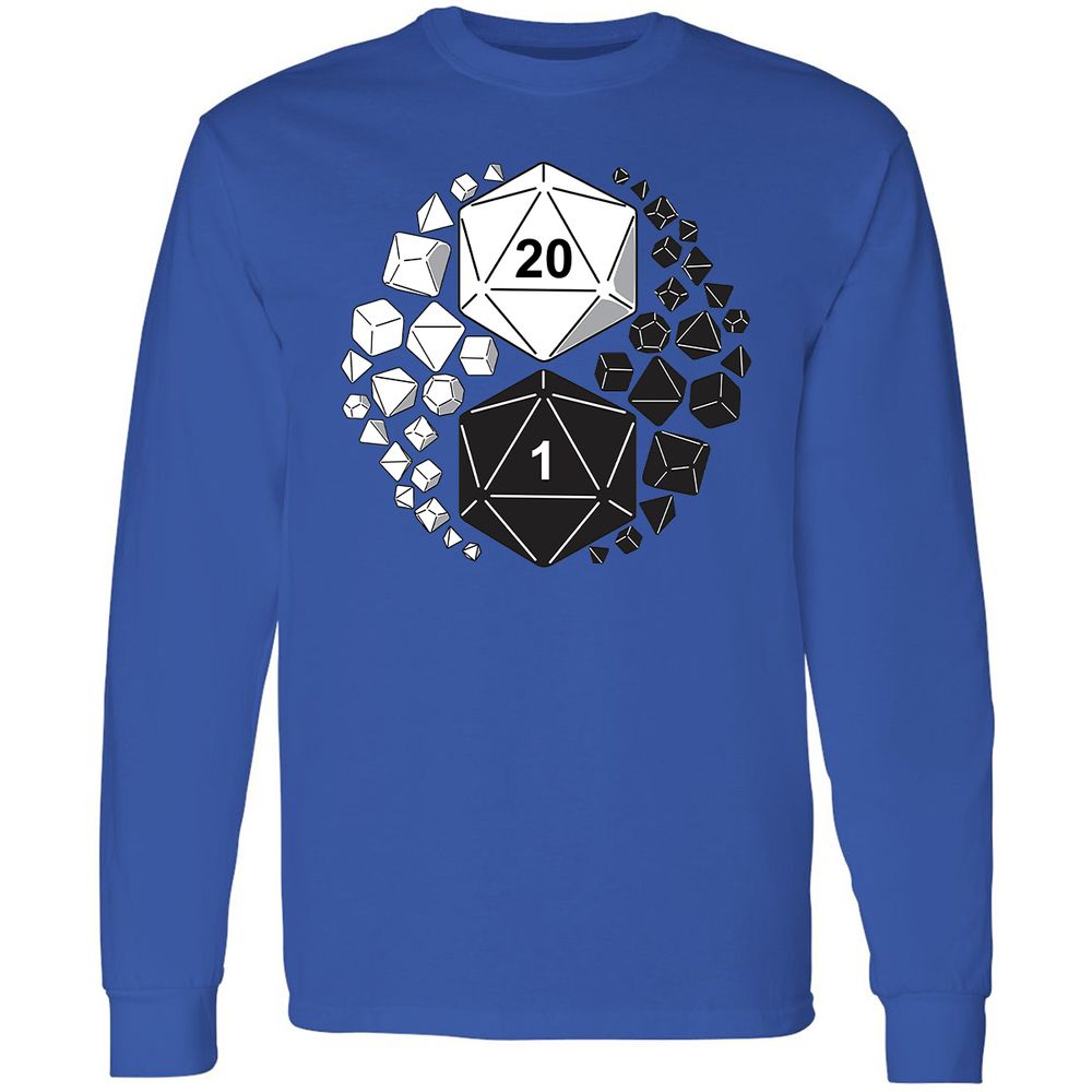 Gaming Yin Yang Long Sleeve T-Shirt - Royal - 8