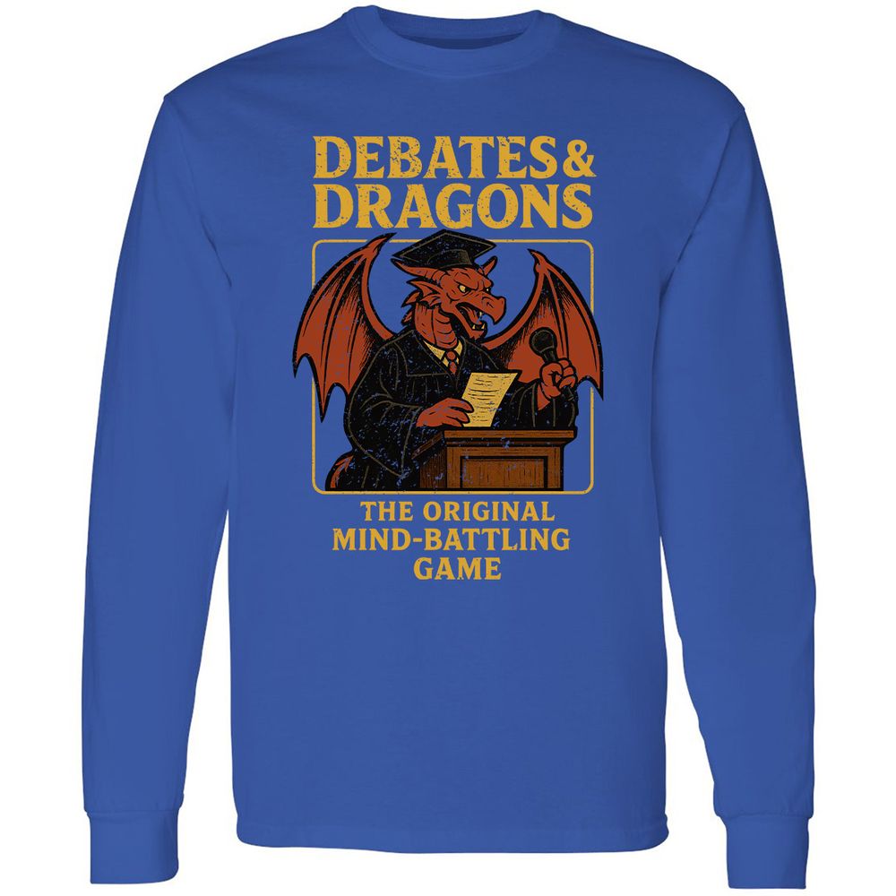 Debates & Dragons Long Sleeve T-Shirt - Royal - 8