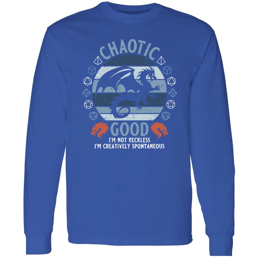 Chaotic Good 2 Long Sleeve T-Shirt - Royal - 8